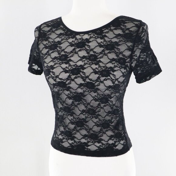 Sheer Lace Top Set Of 2 Women S Whimisgoth Burningman Dark Feminine Alt Romantic - Picture 6 of 16